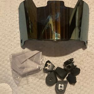 Gold sleeves football visor